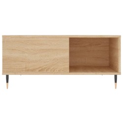 Table basse chêne sonoma 80x80x36,5 cm bois d'ingénierie 