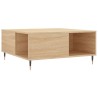 Table basse chêne sonoma 80x80x36,5 cm bois d'ingénierie 
