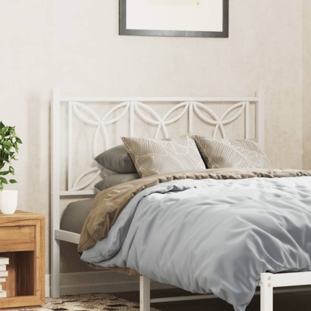 Tête de lit métal blanc 100 cm 