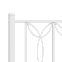 Tête de lit métal blanc 100 cm 