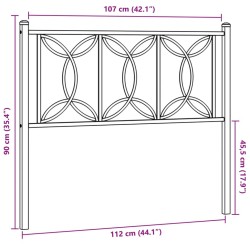Tête de lit métal blanc 100 cm 