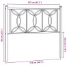 Tête de lit métal blanc 100 cm 