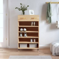 Armoire à chaussures chêne sonoma 60x35x105cm bois d'ingénierie 