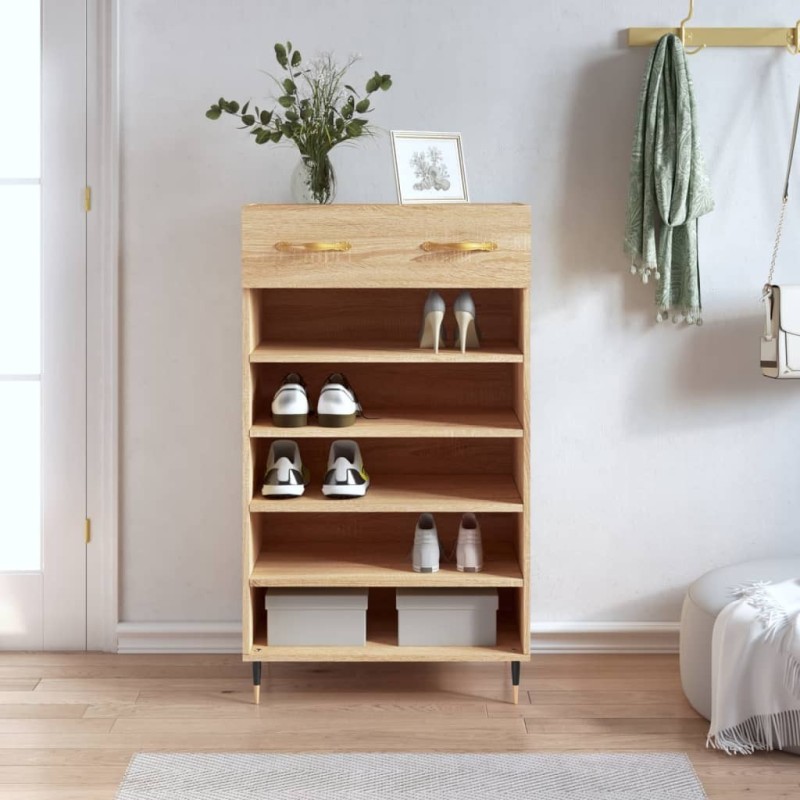 Armoire à chaussures chêne sonoma 60x35x105cm bois d'ingénierie Armoire à chaussures chêne sonoma 60x35x105cm bois d'ingénierie