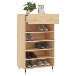 Armoire à chaussures chêne sonoma 60x35x105cm bois d'ingénierie 