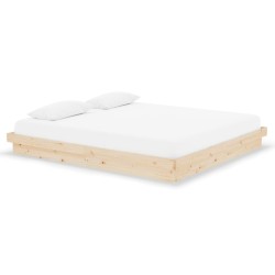 Cadre de lit sans matelas bois massif 