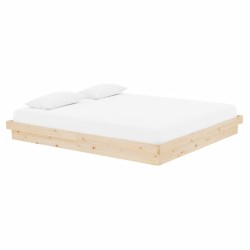 Cadre de lit sans matelas bois massif 