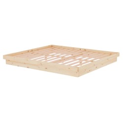 Cadre de lit sans matelas bois massif 