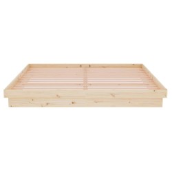 Cadre de lit sans matelas bois massif 