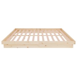 Cadre de lit sans matelas bois massif 