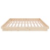 Cadre de lit sans matelas bois massif 