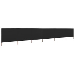 Paravent 6 panneaux Tissu 800 x 120 cm Noir 
