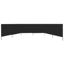 Paravent 6 panneaux Tissu 800 x 120 cm Noir 