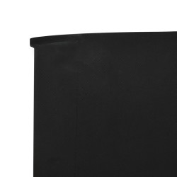 Paravent 6 panneaux Tissu 800 x 120 cm Noir 