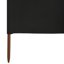 Paravent 6 panneaux Tissu 800 x 120 cm Noir 