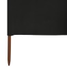 Paravent 6 panneaux Tissu 800 x 120 cm Noir 