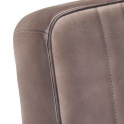 Chaise de canapé cantilever marron délavé cuir véritable 