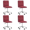 Chaises à manger lot de 4 rouge bordeaux similicuir 