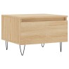 Table basse chêne sonoma 50x46x35 cm bois d'ingénierie 