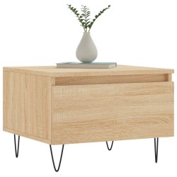 Table basse chêne sonoma 50x46x35 cm bois d'ingénierie 