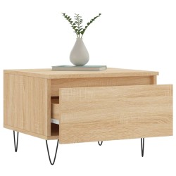Table basse chêne sonoma 50x46x35 cm bois d'ingénierie 