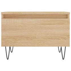 Table basse chêne sonoma 50x46x35 cm bois d'ingénierie 
