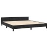 Cadre de lit sans matelas noir 160x200 cm velours 
