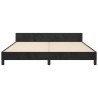 Cadre de lit sans matelas noir 160x200 cm velours 