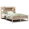 Lit bibliothèque sans matelas 160x200 cm bois massif de pin 