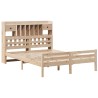 Lit bibliothèque sans matelas 160x200 cm bois massif de pin 