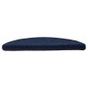 Tapis d'escalier autocollants 15 pcs Bleu 56x17x3 cm Aiguilleté 