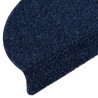 Tapis d'escalier autocollants 15 pcs Bleu 56x17x3 cm Aiguilleté 