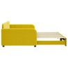 Lit de jour avec lit gigogne jaune 100x200 cm velours 