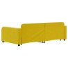 Lit de jour avec lit gigogne jaune 100x200 cm velours 