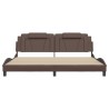 Cadre de lit avec LED sans matelas marron 200x200 cm 
