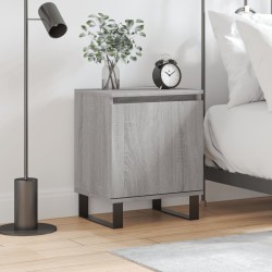 Table de chevet sonoma gris 40x30x50 cm bois d'ingénierie 