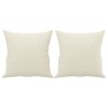 Canapé 2 places avec oreillers décoratifs crème 120 cm velours 