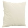 Canapé 2 places avec oreillers décoratifs crème 120 cm velours 