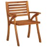 Chaises à manger de jardin avec coussins lot de 2 Acacia massif 