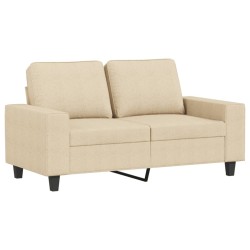 Canapé à 2 places Crème 120 cm Tissu 