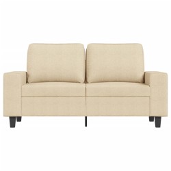 Canapé à 2 places Crème 120 cm Tissu 