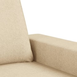 Canapé à 2 places Crème 120 cm Tissu 