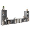 Meubles TV 4 pcs Gris béton 107x35x37 cm Bois d'ingénierie 