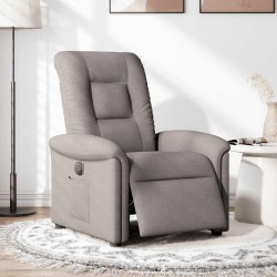 Fauteuil inclinable électrique Taupe Tissu 