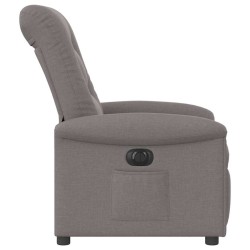Fauteuil inclinable électrique Taupe Tissu 
