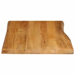 Dessus de table 70x60x2,5 cm bord vivant bois massif manguier 