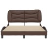 Cadre de lit sans matelas marron 140x190 cm similicuir 