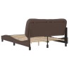 Cadre de lit sans matelas marron 140x190 cm similicuir 