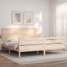 Cadre de lit sans matelas bois massif 