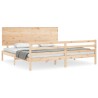 Cadre de lit sans matelas bois massif 